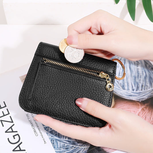 Cute Cowhide Zipper Coin Purse for Fashion Lovers