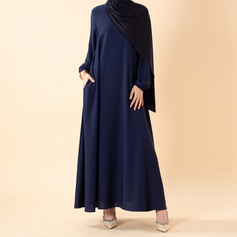 Essentielle Premium Vielseitige Taschen Regenschirm-Schnitt Abaya (MA113)