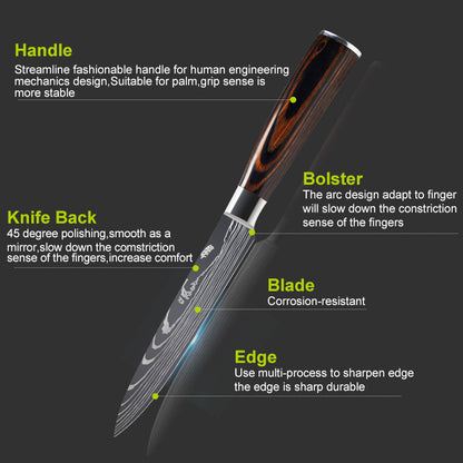 Damast Küchenmesser-Set