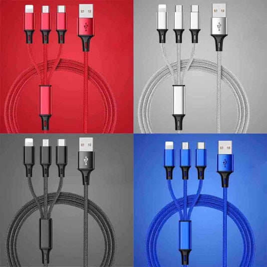 Braided 3-in-1 Braided Data Cable
