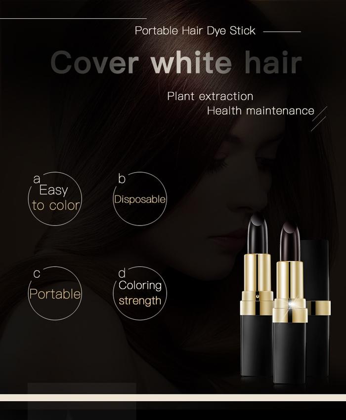 Lai Mei 3.8g Haarfärbestift für schnelle Grauhaarabdeckung
