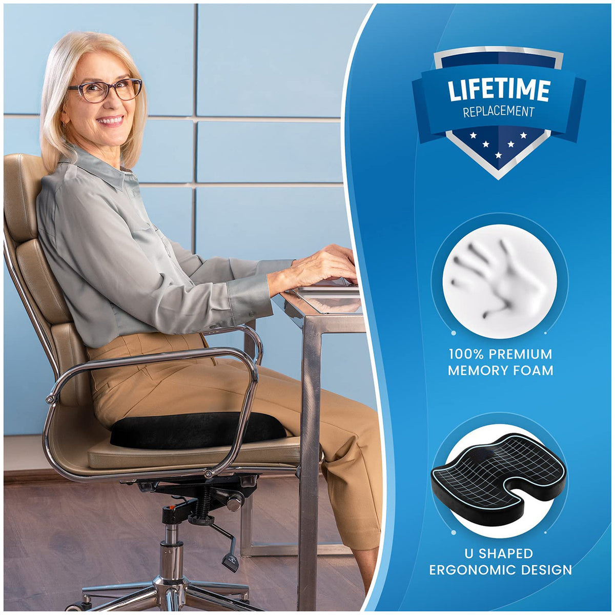 Memory Foam Sitzkissen für Büro und Auto