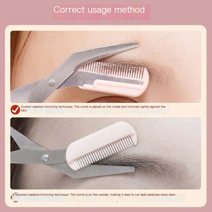 Augenbrauenschere mit Kamm für Anfänger und Make-up