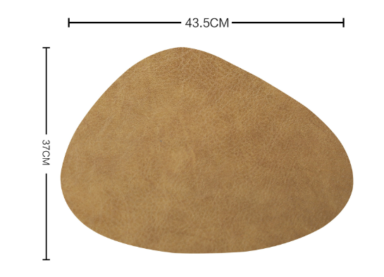 Wasserdichtes Leder-Tischset mit Wärmeisolierungspad