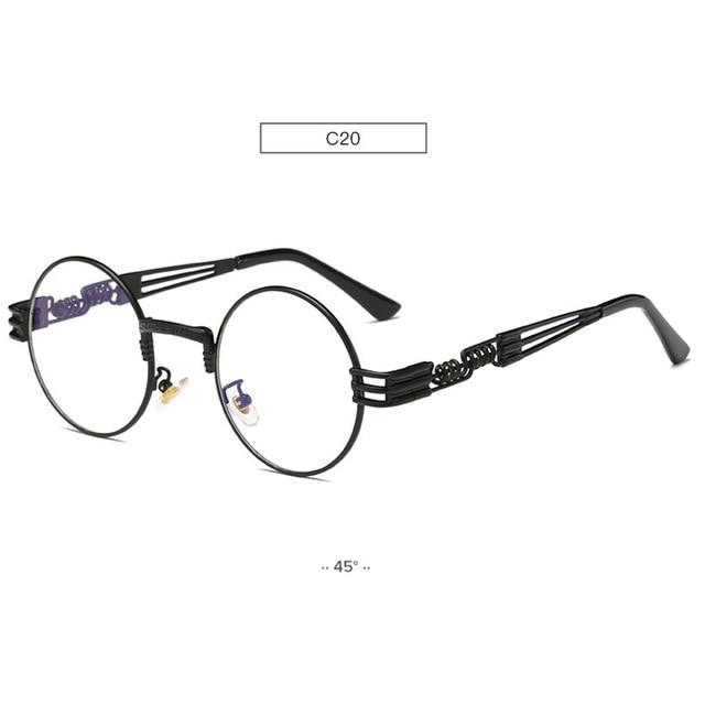 Spring Leg Round Frame Sunglasses - Metal Sunglasses