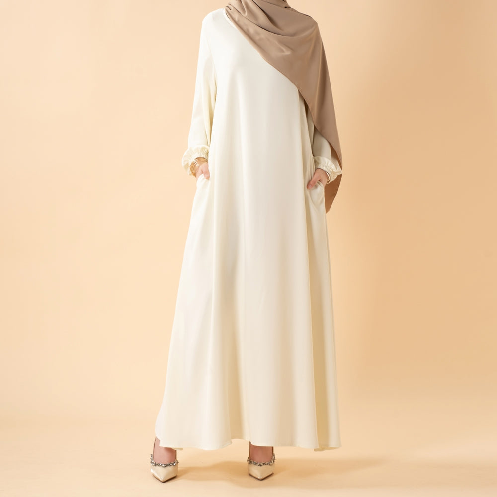Essentielle Premium Vielseitige Taschen Regenschirm-Schnitt Abaya (MA113)