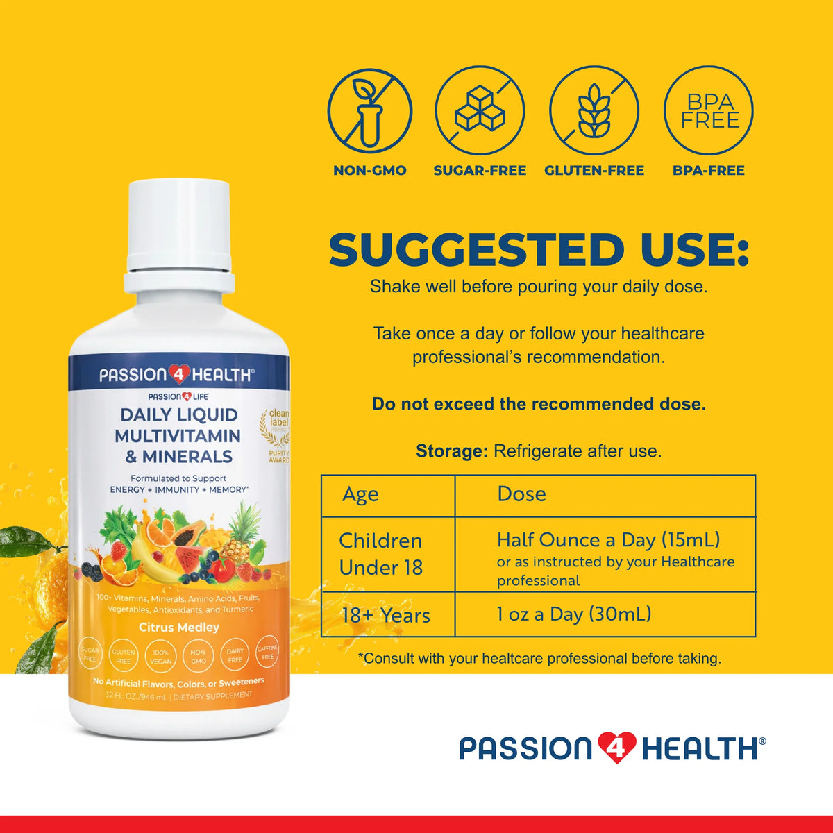 Tägliches flüssiges Multivitamin + Mineralien
