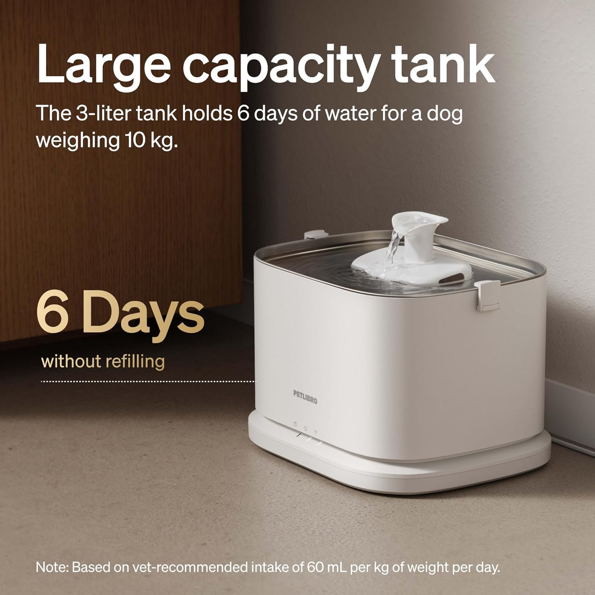 Hundebrunnen Edelstahl Smart App 3L Automatische Trinkbrunnen für Haustiere