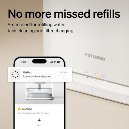 Hundebrunnen Edelstahl Smart App 3L Automatische Trinkbrunnen für Haustiere