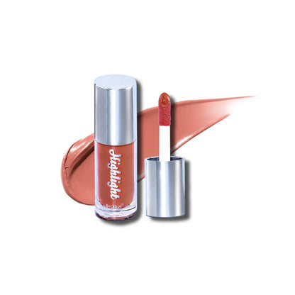 Hochglänzender Nude-Lipgloss mit Spiegel-Finish