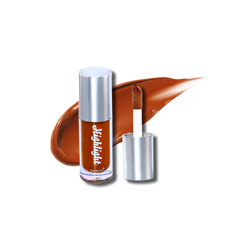 Hochglänzender Nude-Lipgloss mit Spiegel-Finish