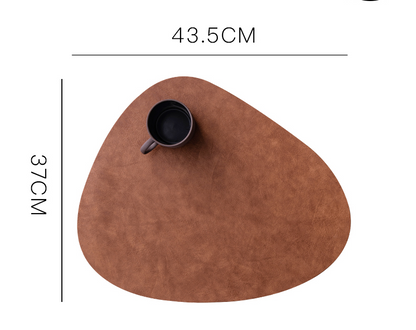 Wasserdichtes Leder-Tischset mit Wärmeisolierungspad