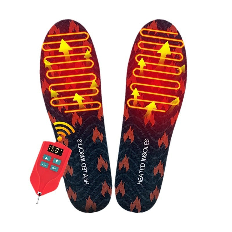 Beheizbare USB-Einlegesohlen mit LED-Fernbedienung zur Temperaturregelung