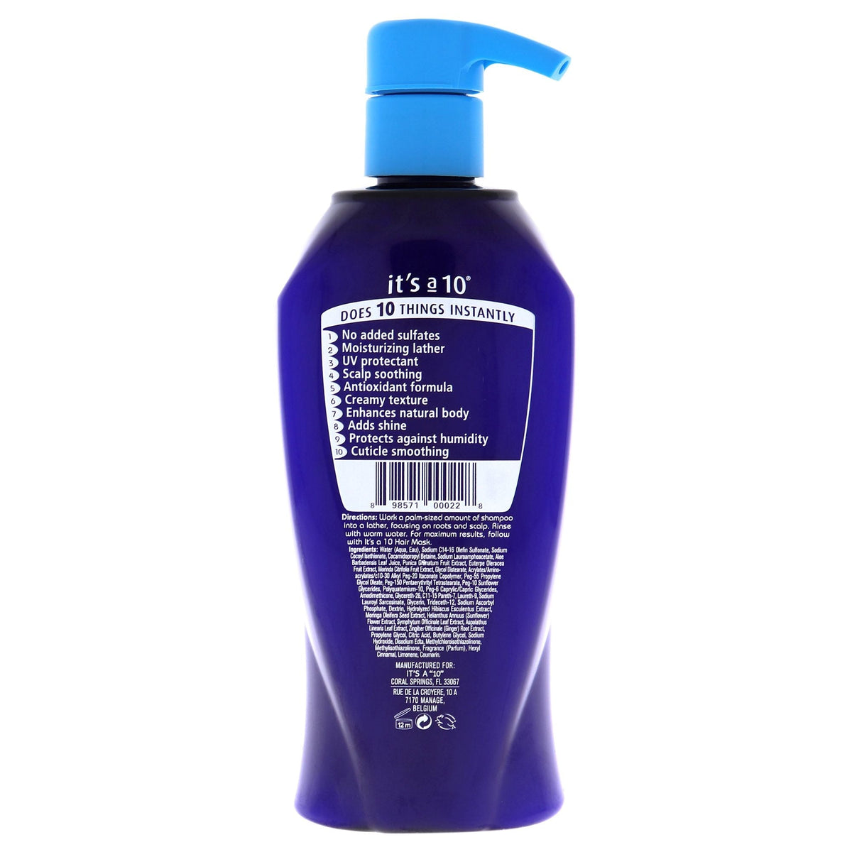 Miracle Moisture Shampoo von Its A 10 für Unisex – 295 ml Shampoo