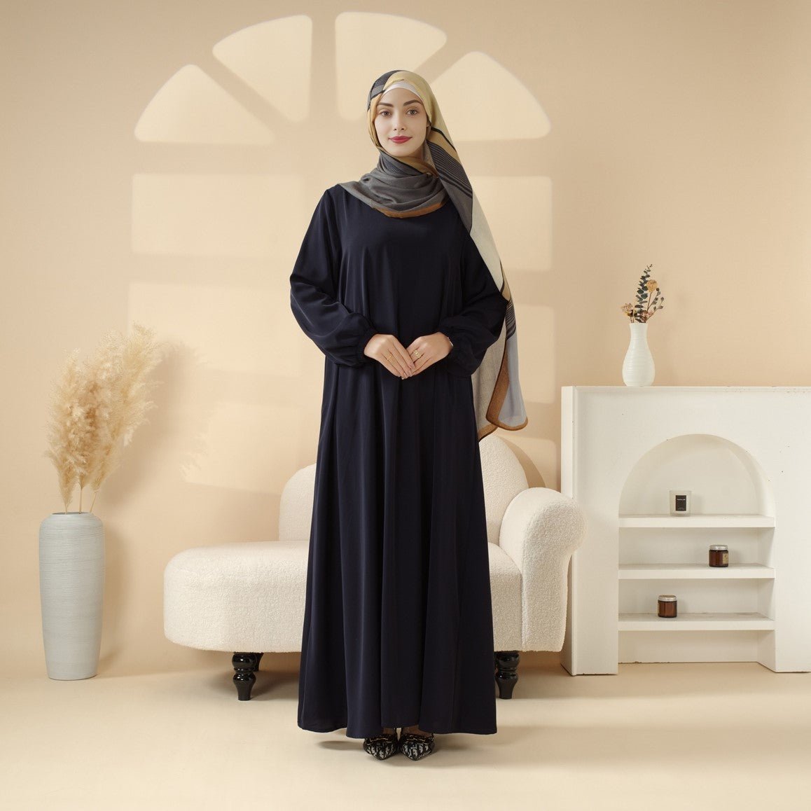 Essentielle Premium Vielseitige Taschen Regenschirm-Schnitt Abaya (MA113)