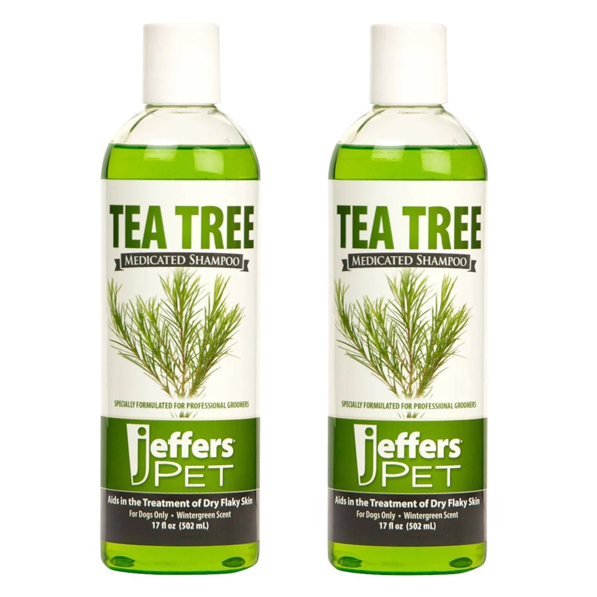 Jeffers Pet Çay Ağacı (Melaleuca) Kuru Ciltler İçin İlaçlı Köpek Şampuanı