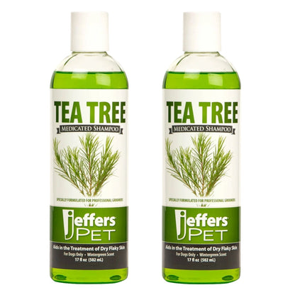 Jeffers Pet Çay Ağacı (Melaleuca) Kuru Ciltler İçin İlaçlı Köpek Şampuanı