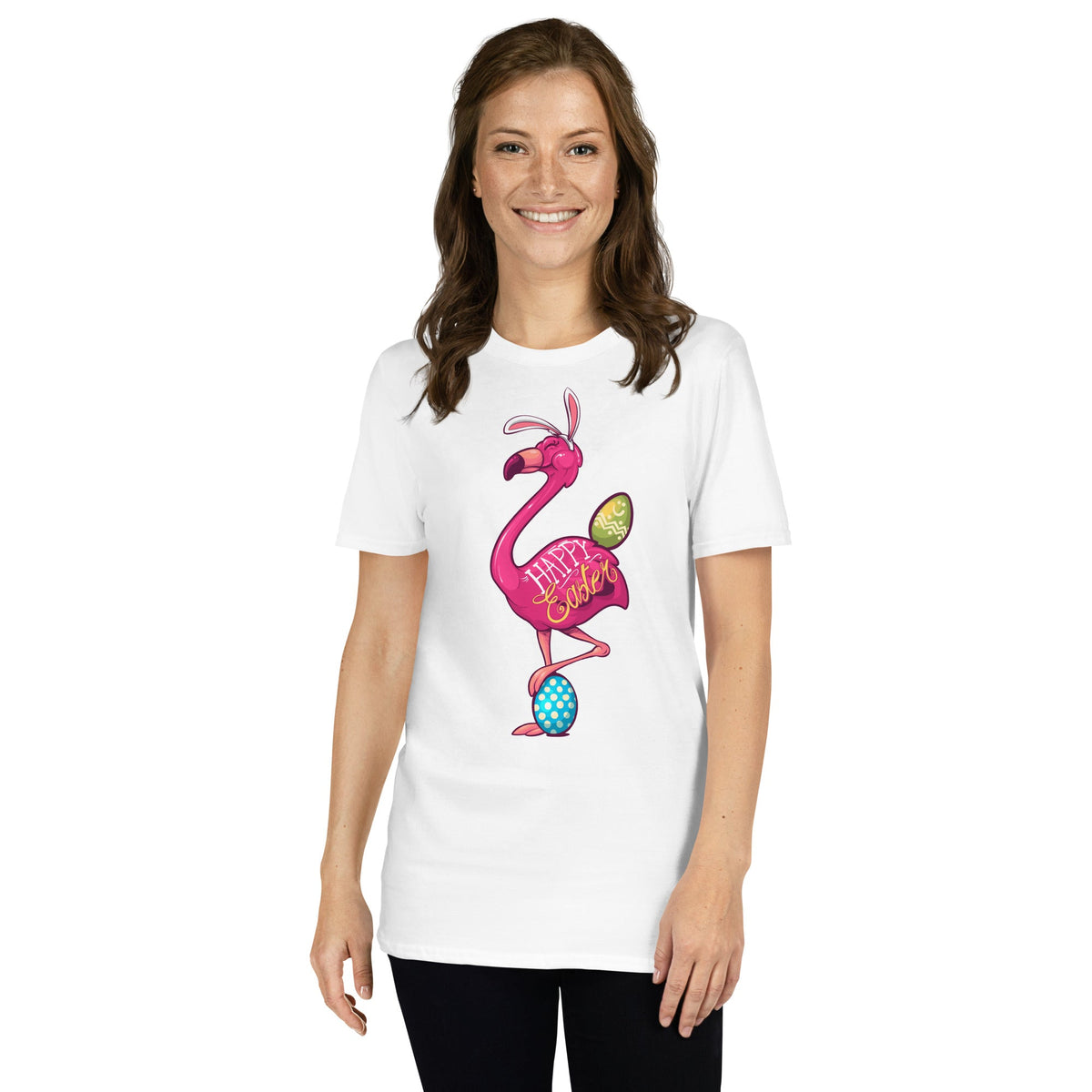 Originelles Beliebte Flamingo Frohe Ostern T-Shirt